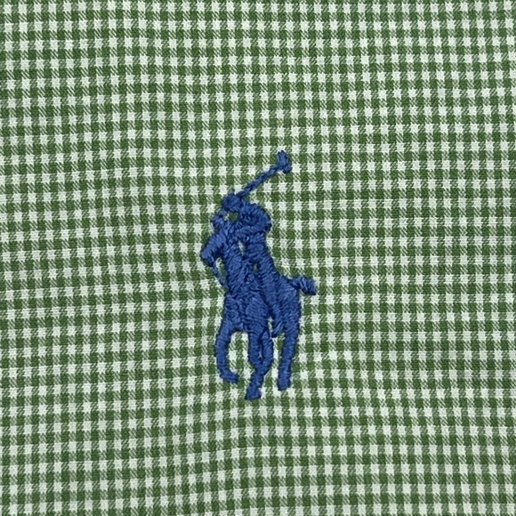 Polo Ralph Lauren Button Up Mens 3XB Big Green Mini Check Pony Preppy Shirt - Picture 2 of 13